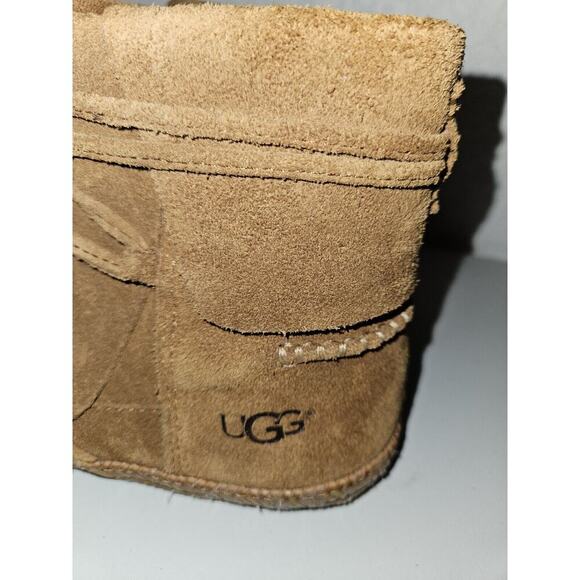 UGG Australia Reid Ankle Boot Tan Suede Bootie Moccasins Shoes Sz 7.5 - Picture 3 of 11
